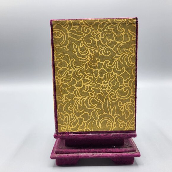 Vintage Chinese Hand Painted Decorative Egg In Display Case Floral Butterfly - Picture 5 of 12